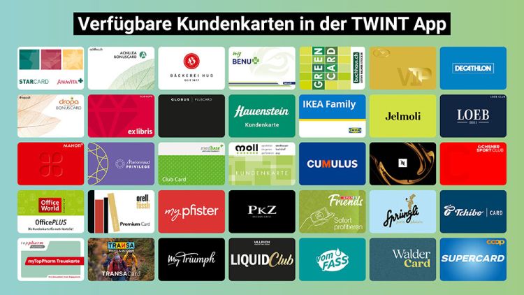 Twint: Über eine Million Kundekarten in der App hinterlegt