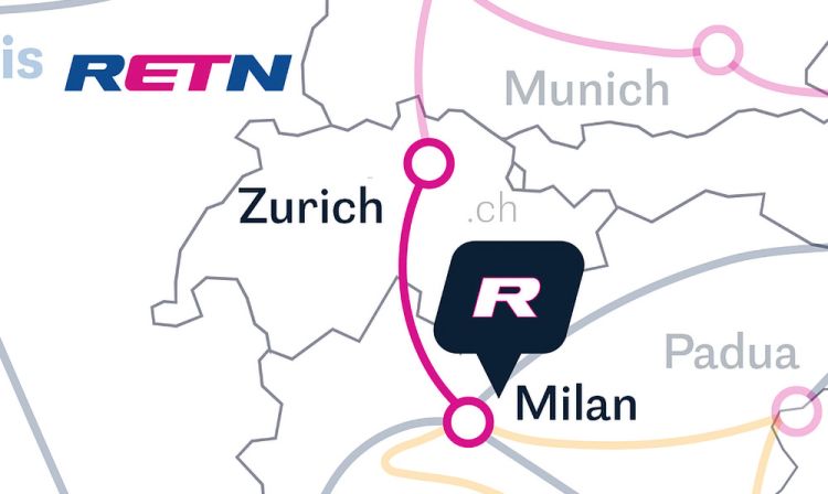 Retn verbindet Zürich per Dark-Fiber-Strecke mit Mailand